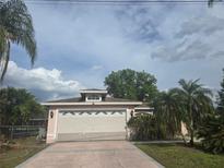 Charming single-Gathering home featuring a two-car garage and tropical landscaping at 770 Mink Ct, Poinciana, FL 34759