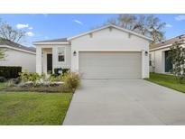 Charming one-story home with a well-manicured lawn and a two-car garage at 2523 Avalon Park Blvd, Tavares, FL 32778