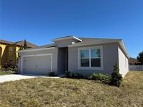 Charming single-story home with a two-car garage and manicured landscaping at 914 Cannes Dr, Kissimmee, FL 34759