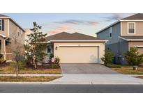 Single-story home with attached garage and landscaped yard at 3005 Lake Tahoe St, Deland, FL 32724