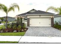 Attractive single-story home with a paved driveway and landscaping at 367 Caryota Ct, New Smyrna Beach, FL 32168