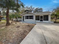 Newly painted house with a spacious yard and driveway at 1361 Peters Dr, Leesburg, FL 34748