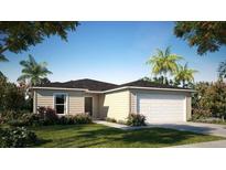 One-story home with attached garage, landscaping, and palm trees at 1270 3Rd W St, Orange City, FL 32763