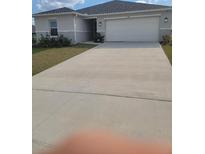 Charming one-story home with a two-car garage and a well-maintained front yard at 3342 Pink Oleander, Mascotte, FL 34753