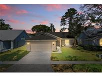 Charming single-story home with a well-maintained front yard and a two-car garage at 2439 Lake Jackson Cir, Apopka, FL 32703