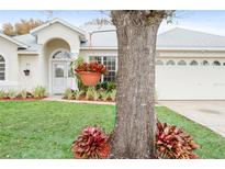 Charming single-story home with lush landscaping and a well-maintained lawn at 3203 Victoria Ln, Eustis, FL 32726