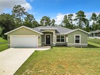 Charming single-story home features manicured lawn and attached two-car garage at 4790 Sw 166Th Loop, Ocala, FL 34473