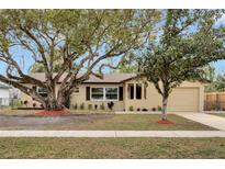 Charming single story home with neutral paint and a large tree in the front yard at 3047 Riverbrook Dr, Winter Park, FL 32792