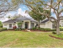 Charming one-story home featuring a manicured lawn and mature landscaping, showcasing curb appeal at 2026 Willow Lauren Ln, Windermere, FL 34786