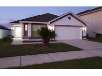 Charming single-story home with manicured lawn, inviting entrance, and two car garage at 1151 Myopia Hunt Club Dr, Auburndale, FL 33823