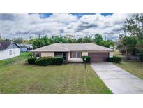 Charming single-story home with manicured lawn, neutral paint, and attached two-car garage at 759 Swallow St, Deltona, FL 32725