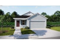 Charming single-story home with a two-car garage and well-maintained lawn at 3856 Bluethread Way, Poinciana, FL 34759
