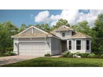 Charming single-story home with neutral paint, attached two-car garage and manicured front lawn at 4198 Barbuda Ln, Kissimmee, FL 34758