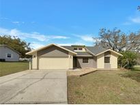 Charming single-story home featuring a two-car garage and well-maintained front yard at 3646 Dovetail S Ln, Lakeland, FL 33812