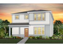 New two-story home featuring craftsman style, front porch and landscaped garden at 7094 Rosy Sky Ave, Orlando, FL 32829