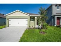 Inviting single-Gathering home with a two-car garage and freshly landscaped front yard at 2464 Ribbon Fall Ave, Davenport, FL 33837