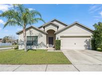 Charming single-story home featuring a well-manicured lawn and a welcoming entryway at 517 Delta Ave, Groveland, FL 34736