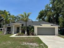 Charming single-story home featuring a two-car garage and well-manicured landscaping at 120 S Chandler Ave, Deland, FL 32724