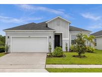 Charming single-Gathering home featuring a two-car garage, well-maintained landscaping, and a welcoming entrance at 1025 Augustus Dr, Davenport, FL 33896