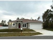 Charming single-story home with a well-maintained lawn, inviting curb appeal and a two car garage at 198 Marion Oaks Trl, Ocala, FL 34473