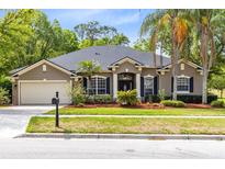 Charming single-story home with a well-manicured lawn and inviting front entrance at 640 Brookfield Pl, Apopka, FL 32712