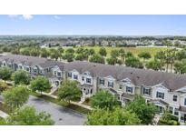 Community aerial view showcases landscaped grounds, nearby homes, and tranquil surroundings at 15456 Blackbead St, Winter Garden, FL 34787