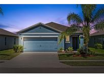Charming single-story home with a well-maintained lawn, mature landscaping, and an attached two-car garage at 2907 Sime St, New Smyrna Beach, FL 32168