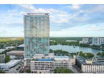 Stunning high rise features pool, parking, and views of the lake and surrounding area at 150 E Robinson St # 2506, Orlando, FL 32801