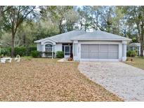 Charming single-story home featuring a two-car garage and well-maintained landscaping at 19430 Sw 100Th Loop, Dunnellon, FL 34432