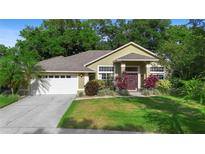 Charming single-story home with a well-manicured lawn, mature landscaping, and attached two-car garage at 4199 Conway Place Cir, Orlando, FL 32812