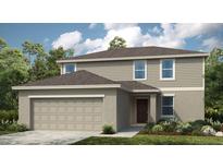 Charming two-story home with a two car garage, neutral color palette, and well maintained landscaping at 4718 Yellow Elder Way, Kissimmee, FL 34758
