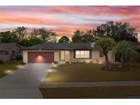 Charming single-story home featuring a well-manicured lawn, mature palm trees, and a cozy, inviting atmosphere at 1503 Canterbury Cir, Casselberry, FL 32707