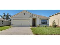 Charming single-Gathering home with a well-maintained lawn and a two-car garage at 935 Princess Sabal Pt, Haines City, FL 33844