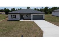Charming single-story home with a well-manicured lawn and a two-car garage at 13247 Sw 83Rd Cir, Ocala, FL 34473