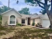 Charming single-story home with a well-maintained lawn and mature trees in a tranquil residential neighborhood at 1449 Amanda Rd, Kissimmee, FL 34744
