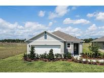 Charming single-story home with manicured lawn and inviting curb appeal, painted in neutral tones at 2897 Elio Hammock Dr, St Cloud, FL 34773