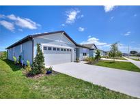 Charming single-story home featuring a two-car garage and well-maintained landscaping with lush grass at 423 Pine Tree Blvd, Lake Alfred, FL 33850