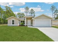 Charming single-story home with a two-car garage, well-maintained lawn and landscaping at 13881 Sw 80Th Ave, Ocala, FL 34473
