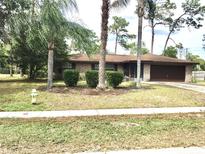 Well-maintained single-story brick home with mature landscaping and a paved driveway at 3152 Clewiston St, Deltona, FL 32738