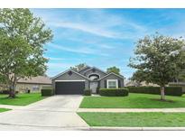 Charming single-story home with a well-manicured lawn and a two-car garage at 1825 Needham Rd, Apopka, FL 32712