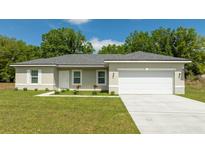 Charming single-story home with a well-manicured lawn and attached two-car garage at 2024 Sw 153Rd Loop, Ocala, FL 34473