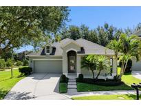 Charming one-story home with a two-car garage, beautiful landscaping, and a well-maintained lawn at 7201 Halton Ct, Windermere, FL 34786
