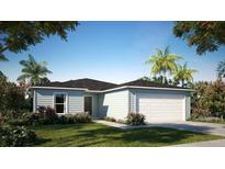 Charming single-story home with a well-maintained lawn, two-car garage, and tropical landscaping at 2140 Hibiscus Pl, Kissimmee, FL 34759