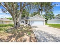 Charming single-story home with a two-car garage, mature tree and well-maintained landscaping at 812 Deep Wood Ct, Fruitland Park, FL 34731