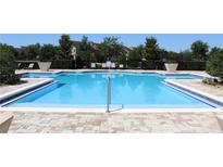 Beautiful community pool with brick pavers and a seating area providing a relaxing resort-like atmosphere at 5897 Soter Ln, Windermere, FL 34786