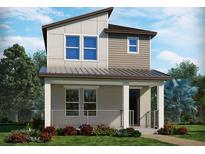 Modern two-story home with covered porch, mixed siding, manicured lawn, and well-maintained landscaping at 4533 Cross Prairie Pkwy, St Cloud, FL 34772
