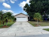 Charming single-story home with a two-car garage and well-maintained lawn at 1614 Christa Ct, St Cloud, FL 34772