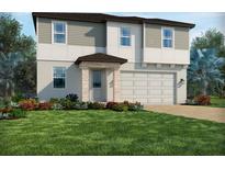 Charming two-story home featuring a well-manicured lawn and an attached two-car garage at 2268 Hen Rd, Minneola, FL 34715