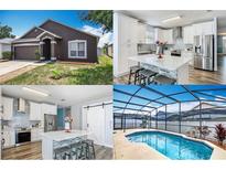 Charming single-Gathering home featuring a well-manicured lawn and attached garage at 348 Sigmund Loop, Davenport, FL 33837