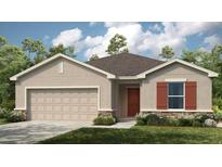 Charming single-Gathering home featuring a neutral color palette, a two-car garage, and well-maintained landscaping at 4725 Yellow Elder Way, Kissimmee, FL 34758
